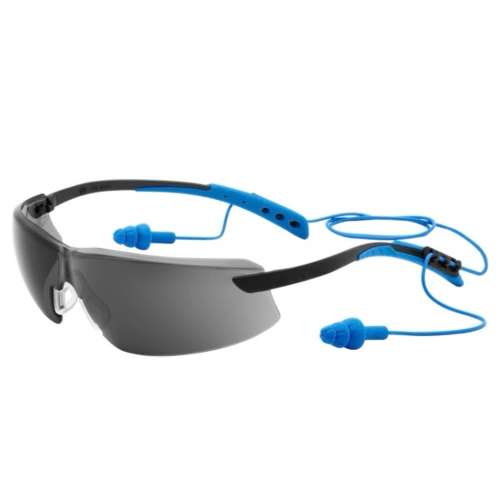 Hart tinted safety glasses with integrated ear protection